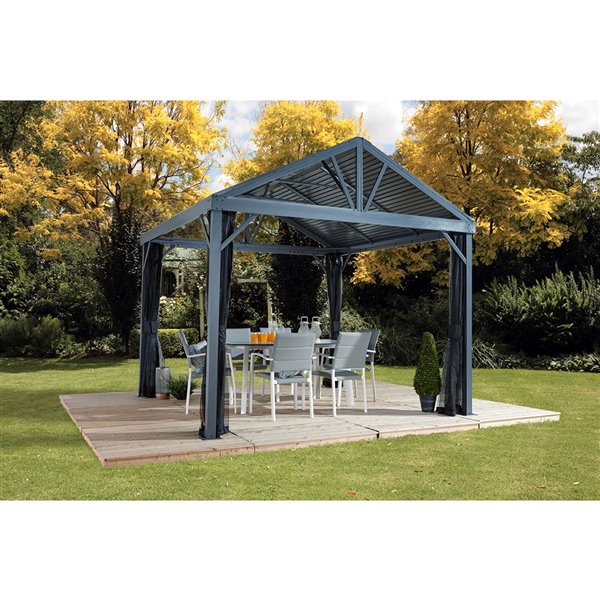 Sojag Sanibel I Sun Shelter in Grey - 8-ft x 8-ft