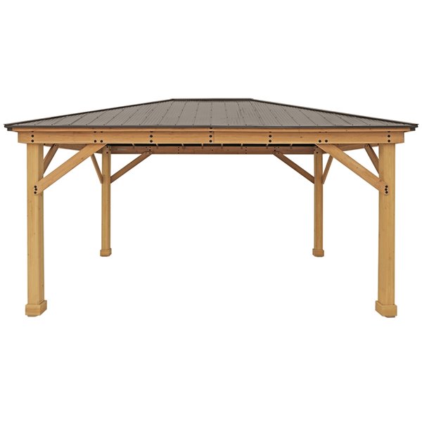 Yardistry Meridian Rectangular Gazebo - 12-ft x 16-ft - Cedar