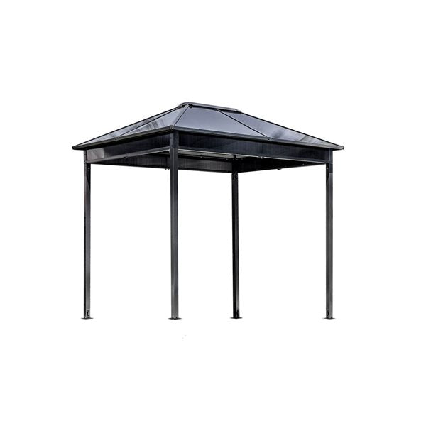 Sojag Danxia 7 x 9-in Grey Metal Rectangular Gazebo with polycarbonate Roof