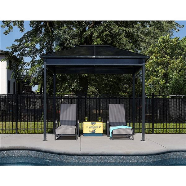 Sojag Danxia 7 x 9-in Grey Metal Rectangular Gazebo with polycarbonate Roof