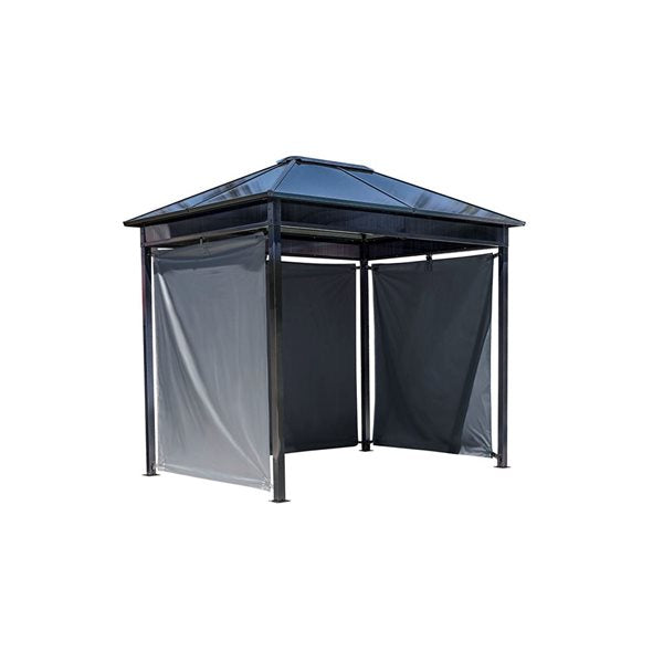 Sojag Danxia 7 x 9-in Grey Metal Rectangular Gazebo with polycarbonate Roof