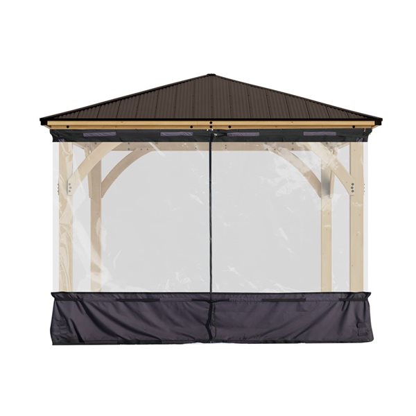 Yardistry Meridian Gazebo Winter Cover in Heavy-Duty PVC - 12 x 12-ft