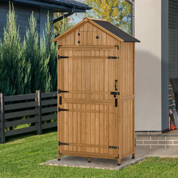 3 ft. 8 in. W x 2 ft. 6 in. D Outdoor Storage Shed with Adjustable Shelves and Lock