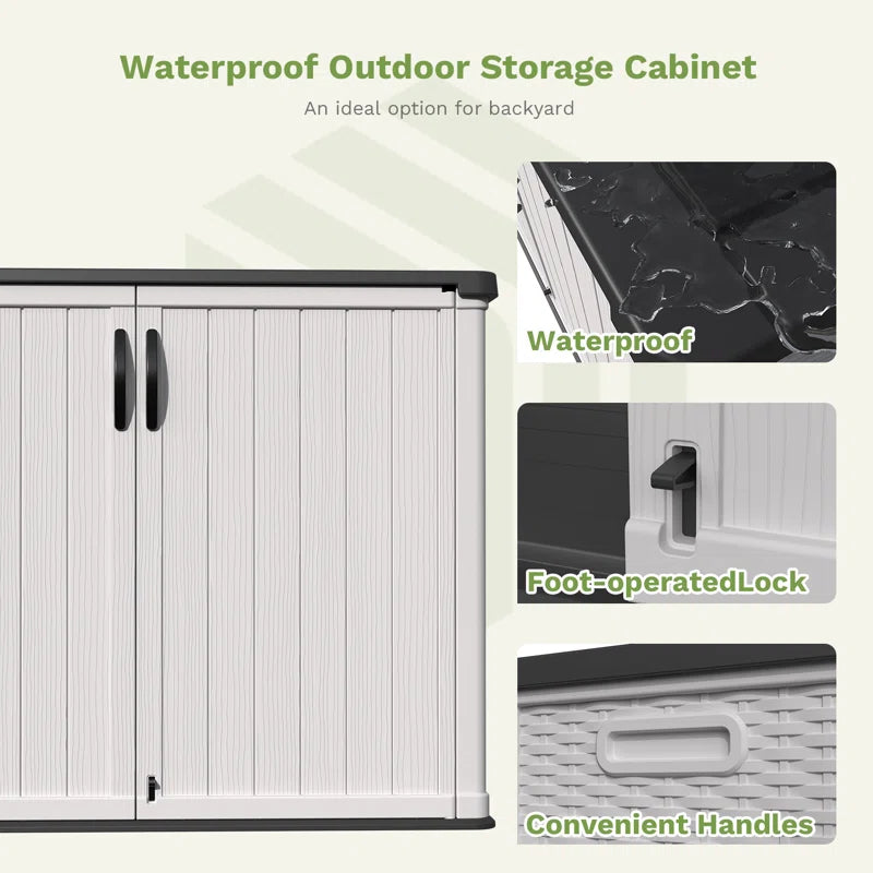 4 Ft. W X 2 Ft. D Outdoor Resin Horizontal Storage Shed