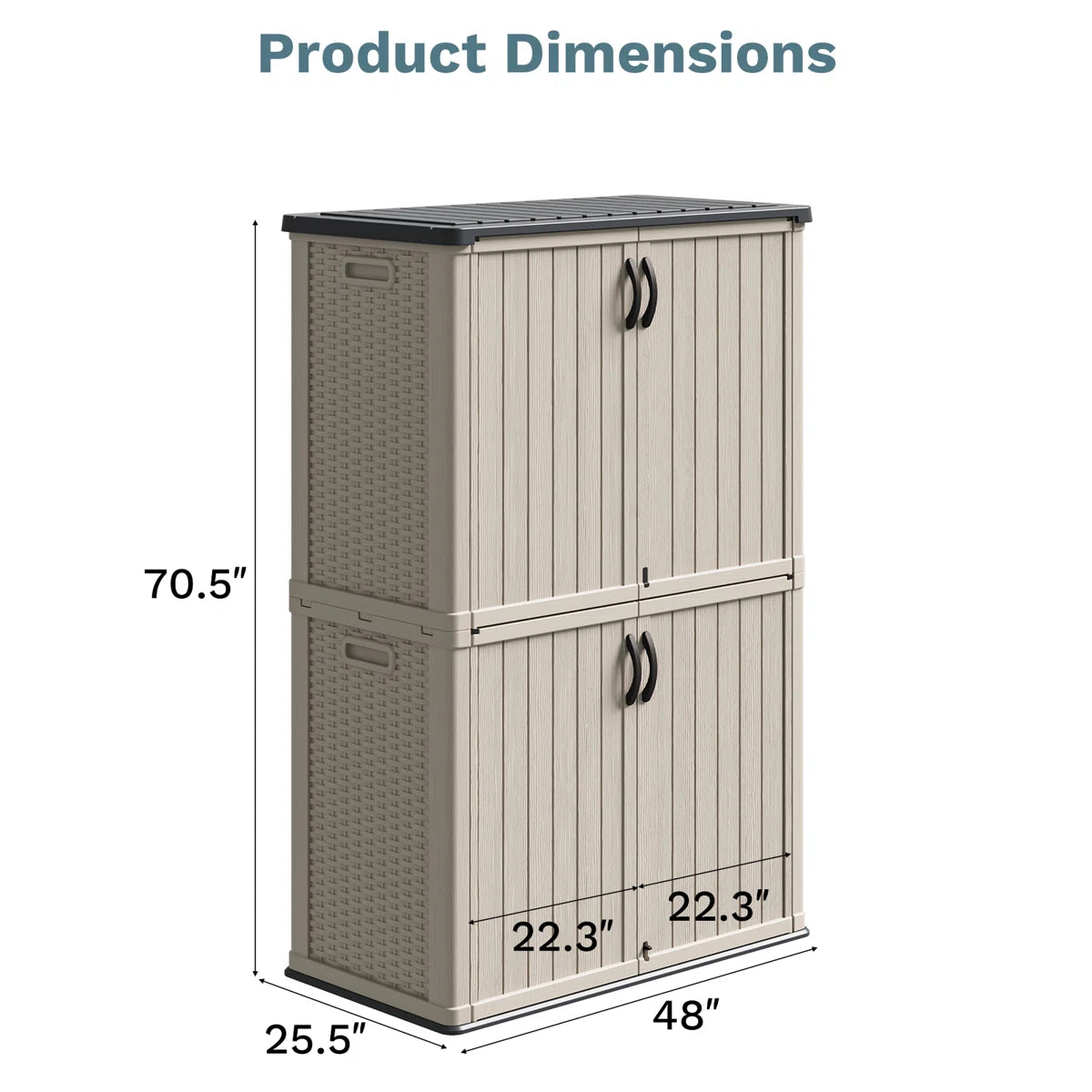 4 Ft. W X 2 Ft. D Outdoor Resin Vertical Storage Shed