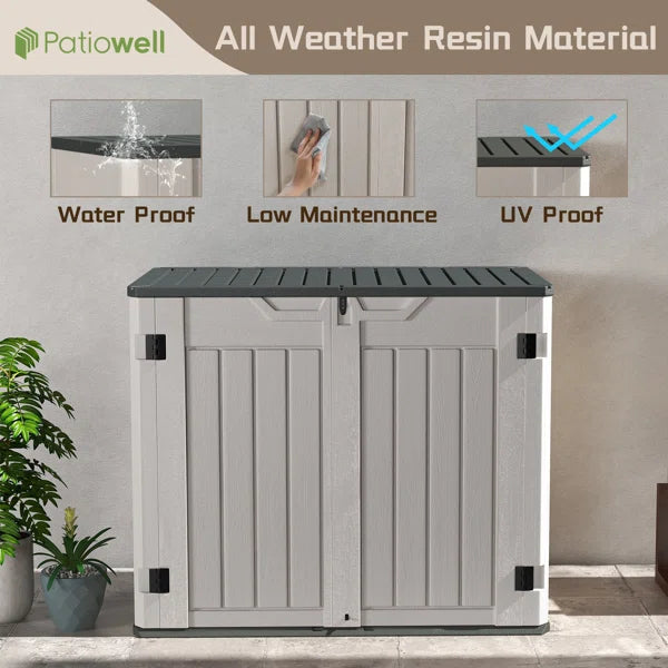 4 Ft. W X 2 Ft. D Resin Outdoor Storage Shed