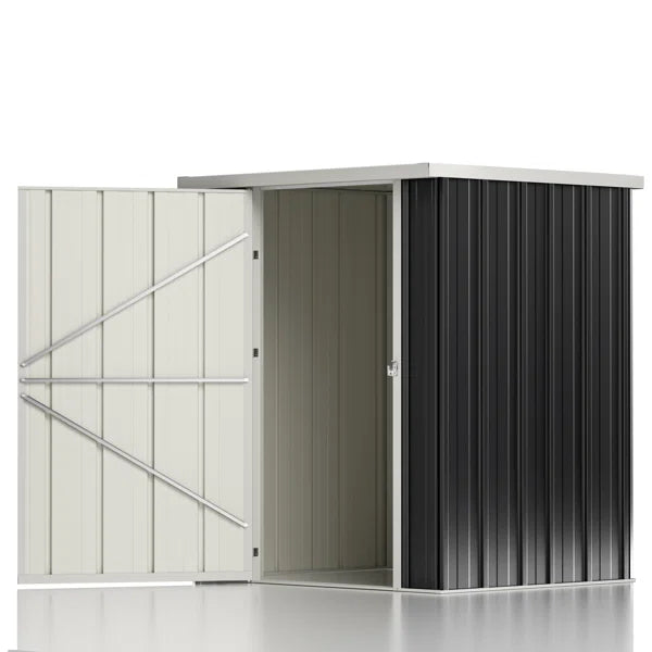 4 ft. W x 3 ft. D Metal Outdoor Storage Shed, Tool Shed with Lockable Doors Updated Frame Structure