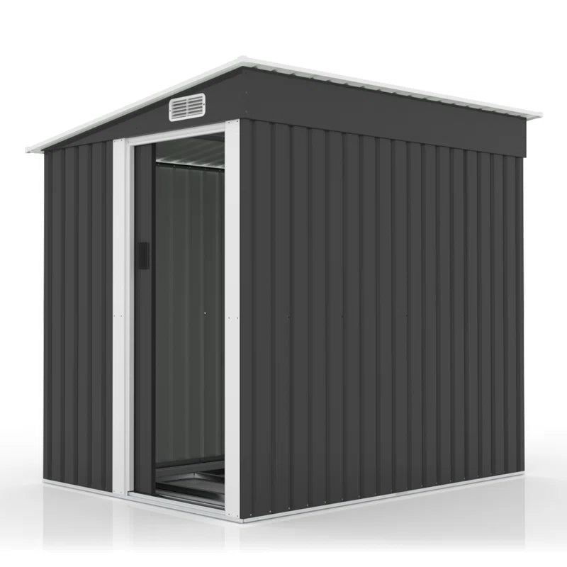 5*7 Ft Black Metal Outdoor Storage Shed