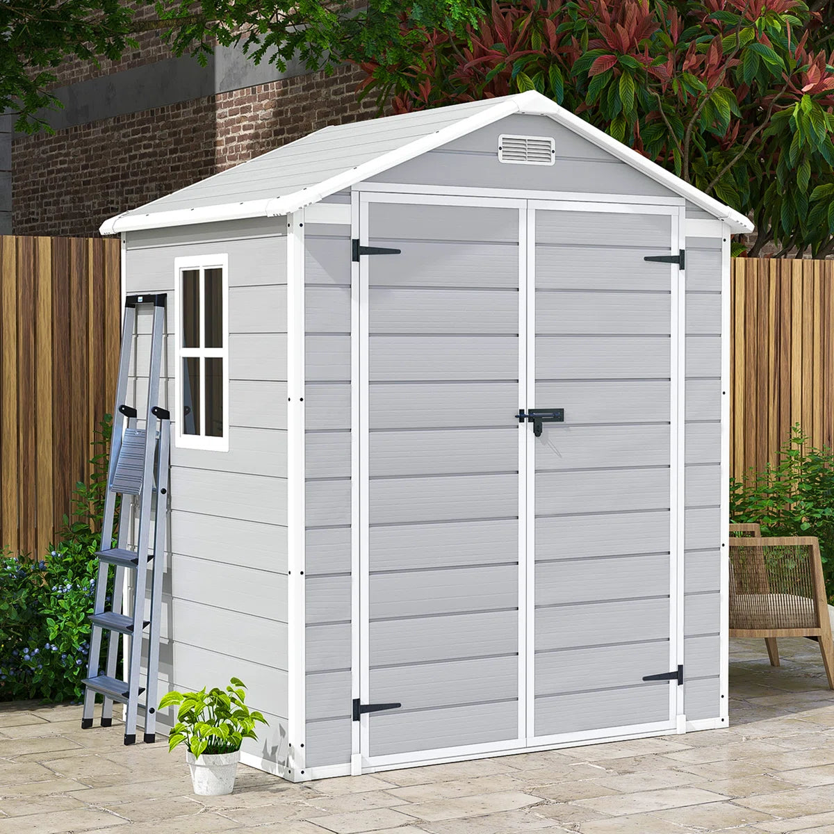 6 ft. W x 4 ft. D Resin Outdoor Storage Shed