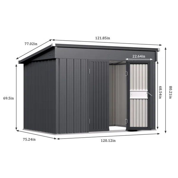 6 × 10 Ft. Metal Storage Shed