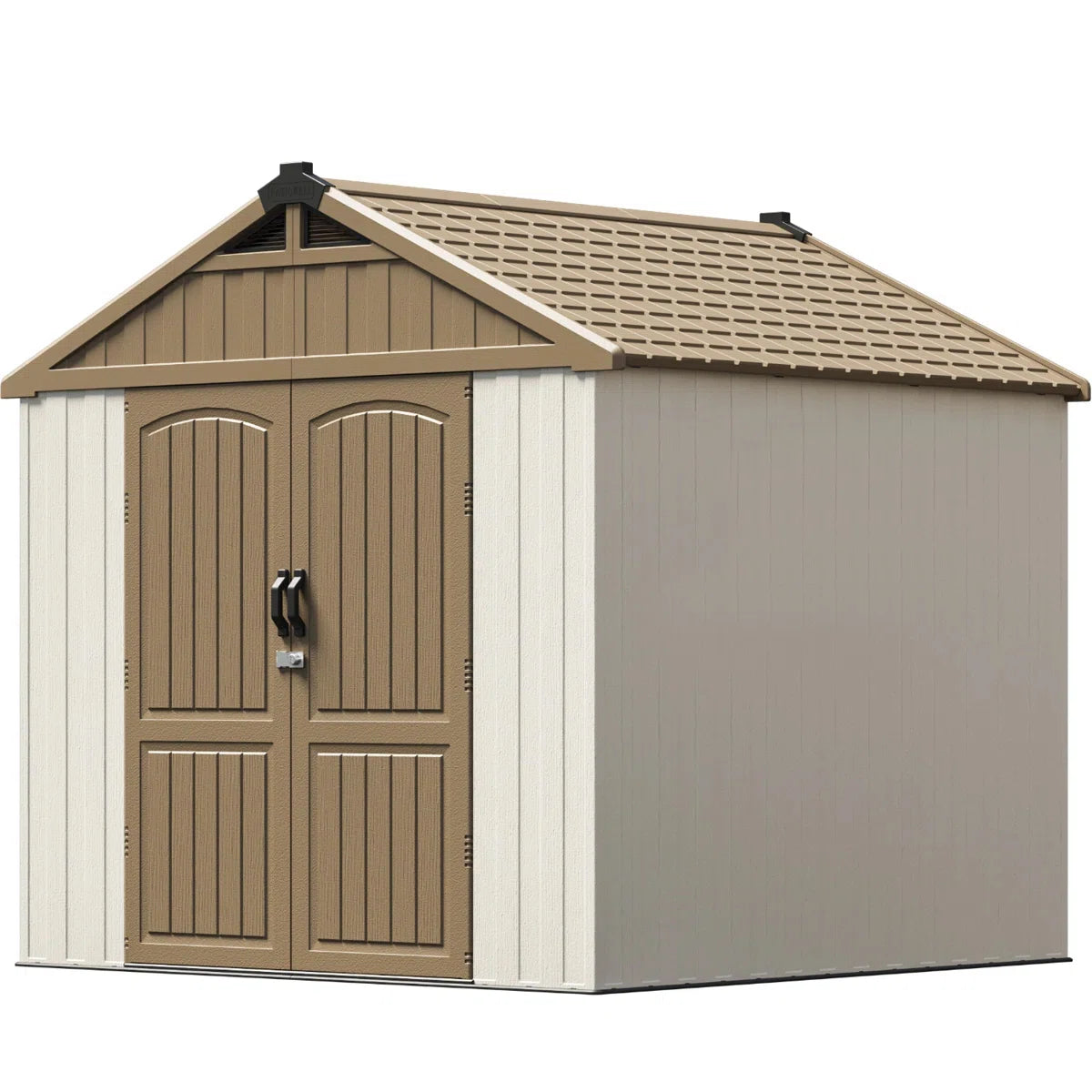8 Ft. W Resin Storage Shed, Brown