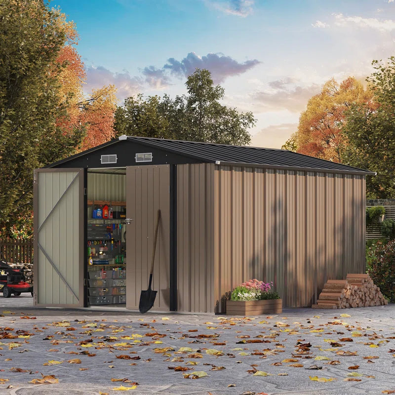 8 ft. W x 10 ft. D Metal Storage Shed