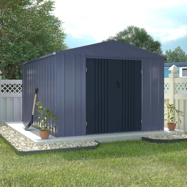 8 ft. W x 10 ft. D Metal Storage Shed