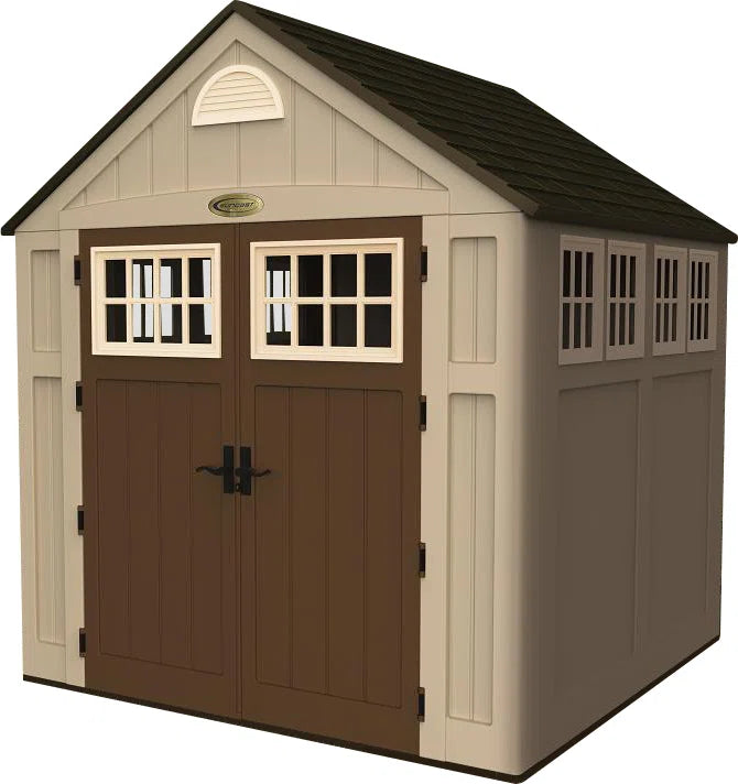 Alpine 7 ft. 5 in. W x 7 ft. D Plastic Storage Shed