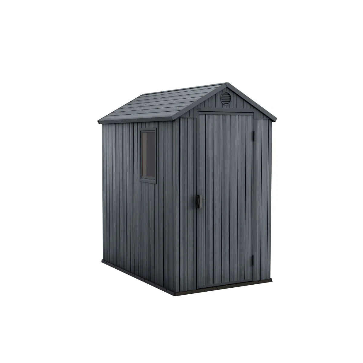 Darwin 4 ft. W x 6 ft. D Durable Resin Outdoor Storage Shed With Floor and Window for Garden Patio Furniture and Tools, Grey