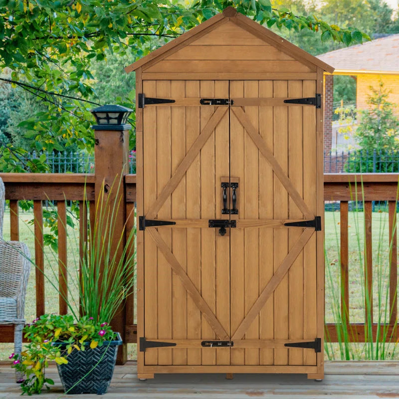 Outdoor 3 ft. W x 2 ft. D Solid Wood Lean-To Storage Shed