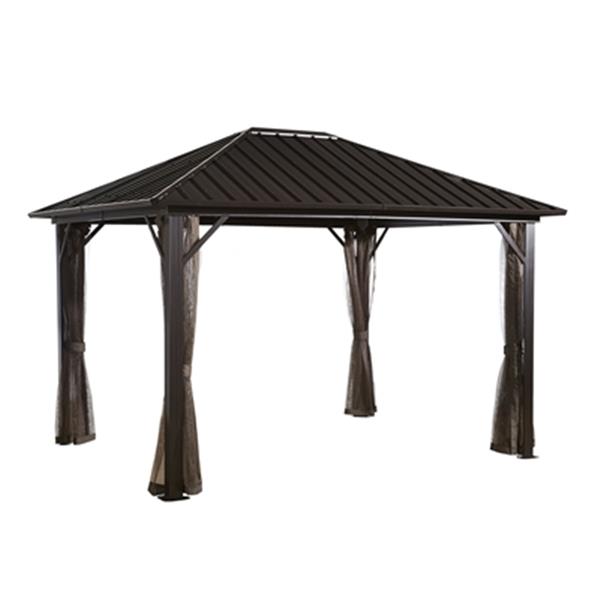 Sojag Genova Hardtop Gazebo with Netting - 10-ft x 12-ft