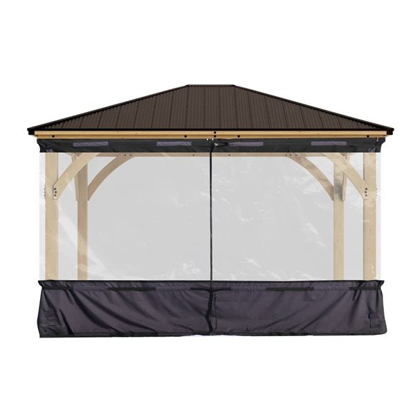 Yardistry Meridian Gazebo Winter Cover in Heavy-Duty PVC - 12 x 14-ft