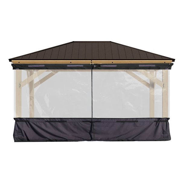 Yardistry Meridian Gazebo Winter Cover in Heavy-Duty PVC - 12 x 16-ft
