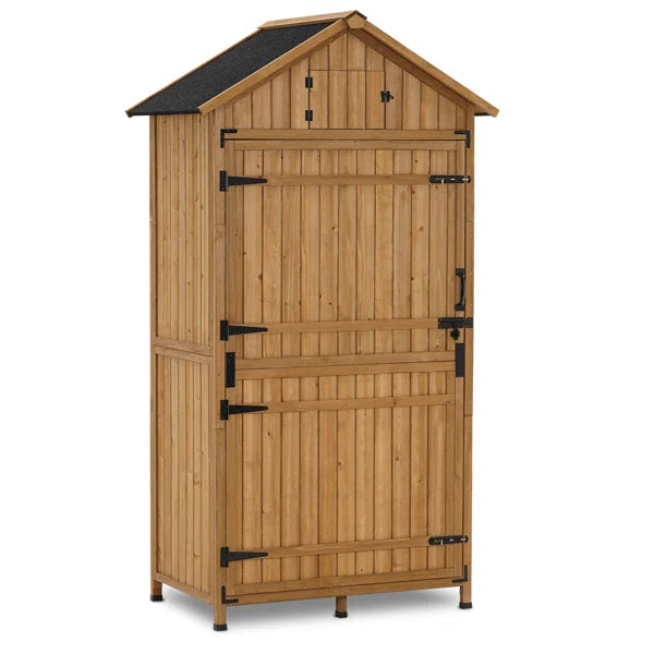 3 ft. 8 in. W x 2 ft. 6 in. D Outdoor Storage Shed with Adjustable Shelves and Lock