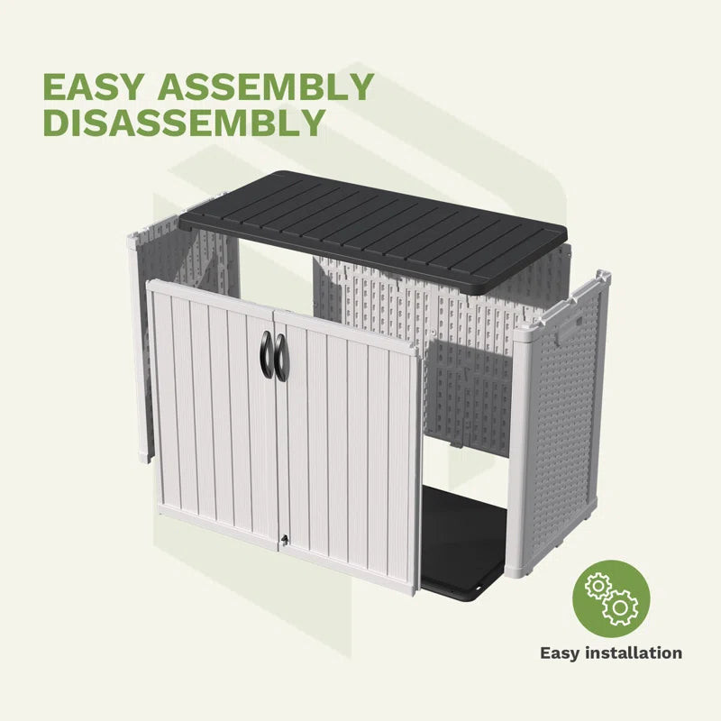 4 Ft. W X 2 Ft. D Outdoor Resin Horizontal Storage Shed