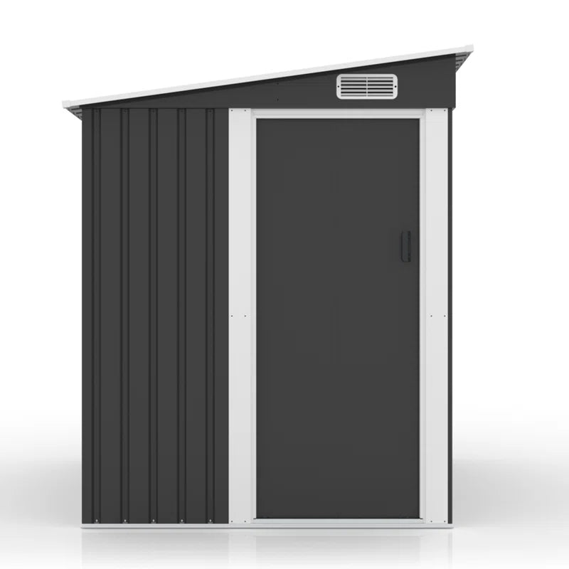 5*7 Ft Black Metal Outdoor Storage Shed