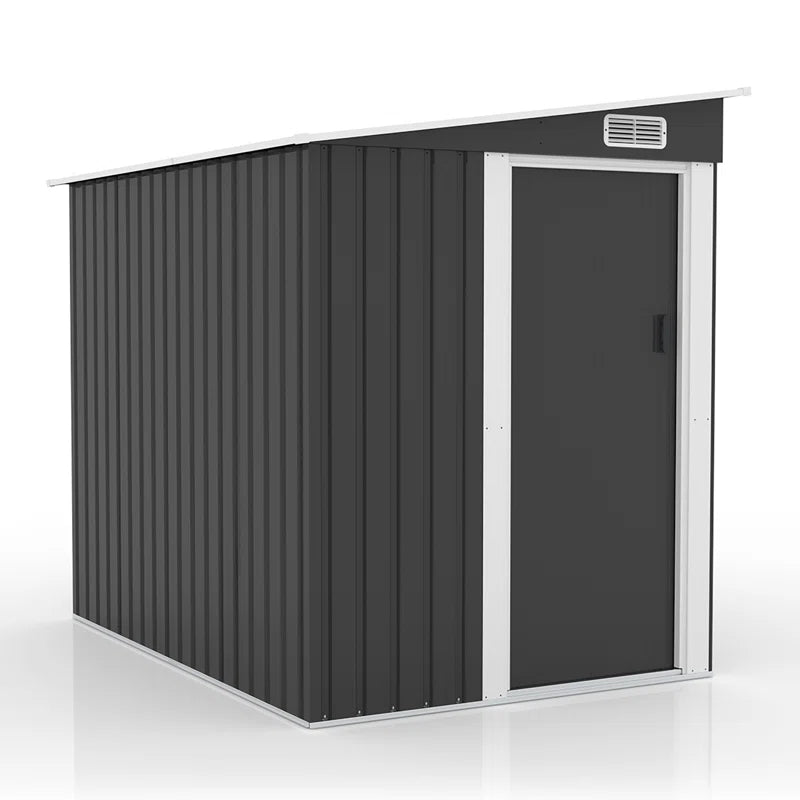 5*7 Ft Black Metal Outdoor Storage Shed