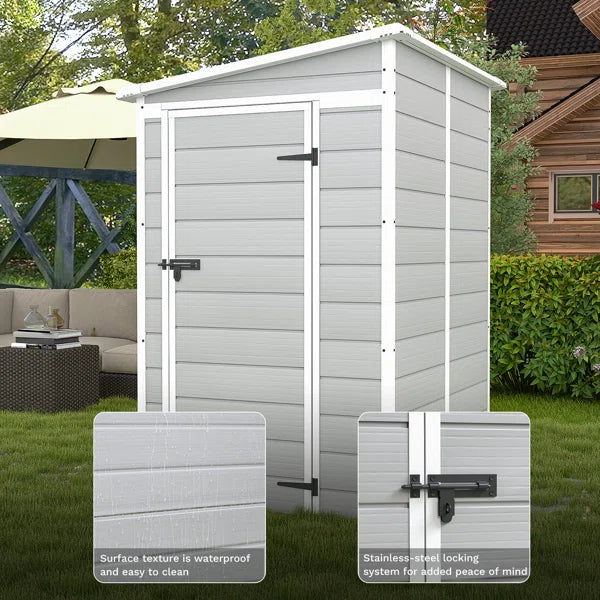 5 ft. W x 4 ft. D Resin Outdoor Storage Shed