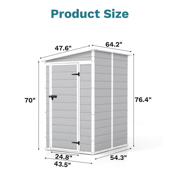 5 ft. W x 4 ft. D Resin Outdoor Storage Shed