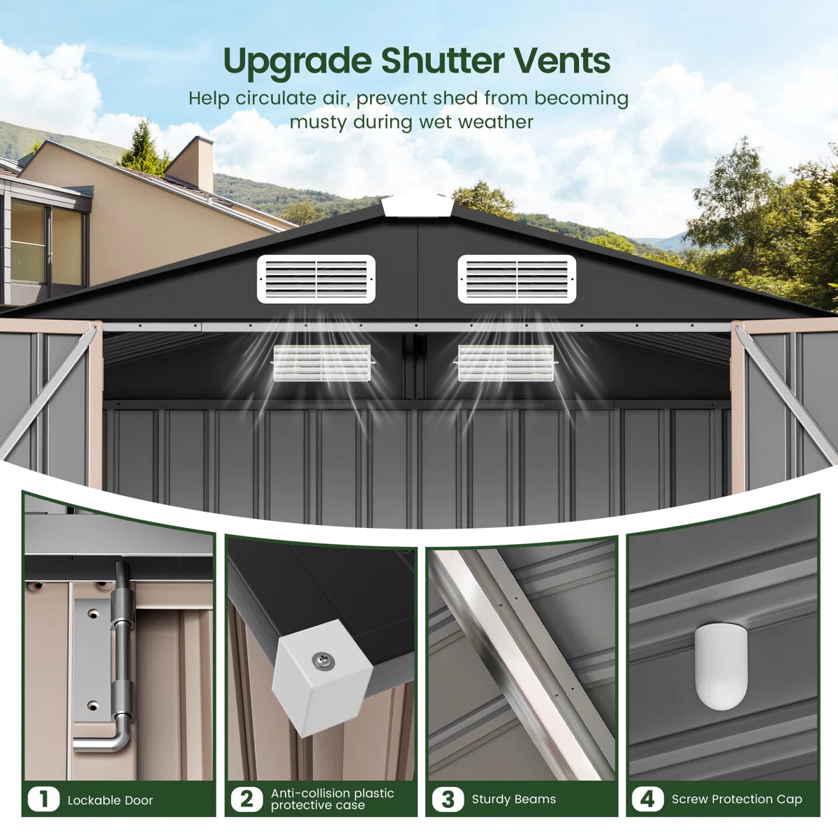 6.0 Ft. W X 4.0 Ft. D Steel Storage Shed With Floor