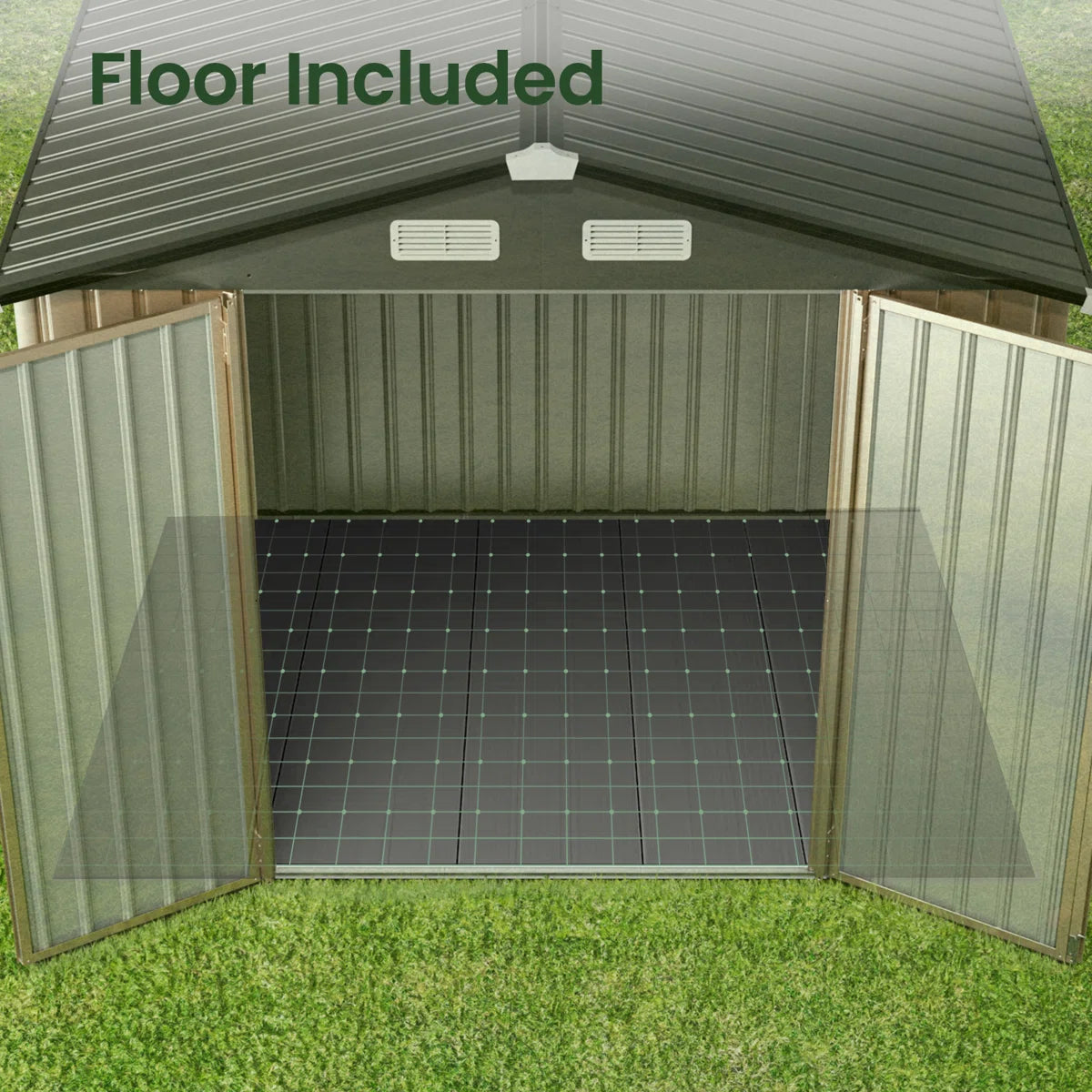 6.0 Ft. W X 4.0 Ft. D Steel Storage Shed With Floor