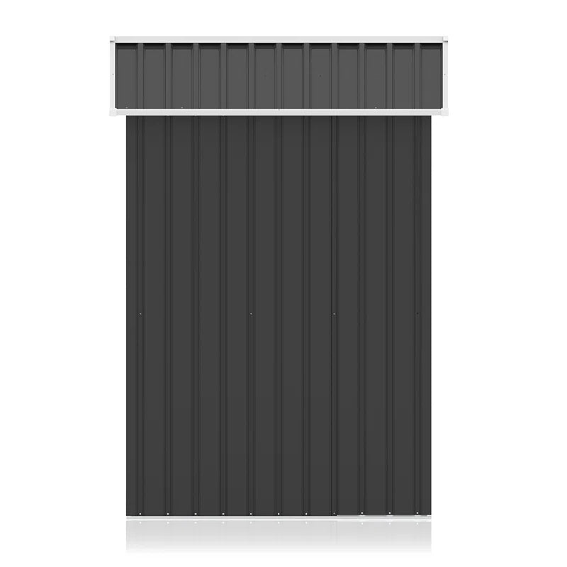 6*4 Ft Black Metal Outdoor Storage Shed