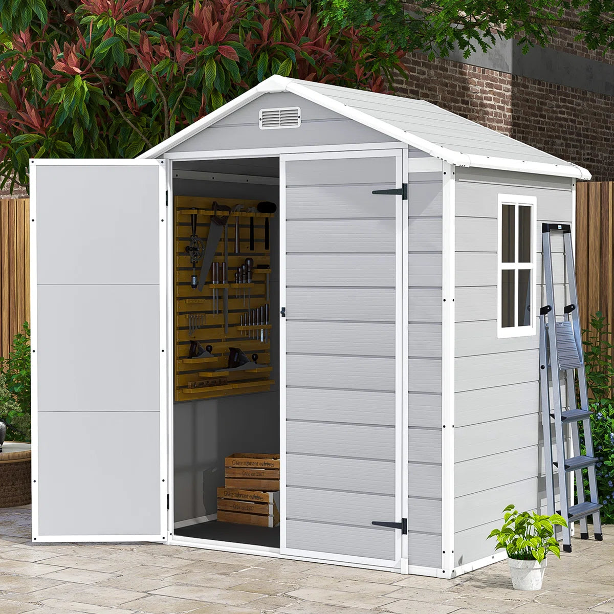 6 ft. W x 4 ft. D Resin Outdoor Storage Shed