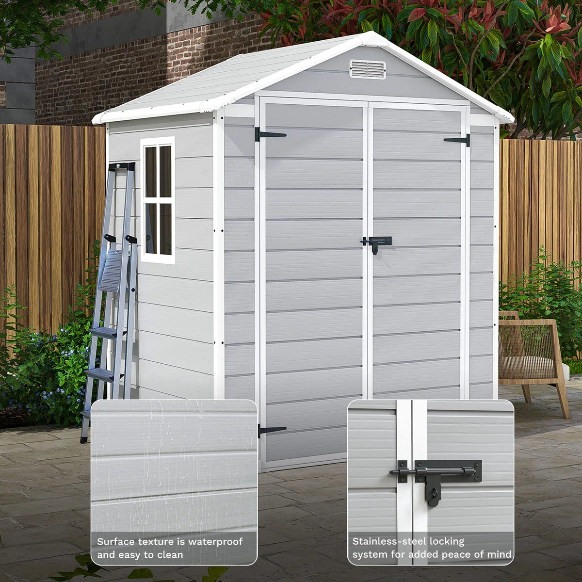 6 ft. W x 4 ft. D Resin Outdoor Storage Shed