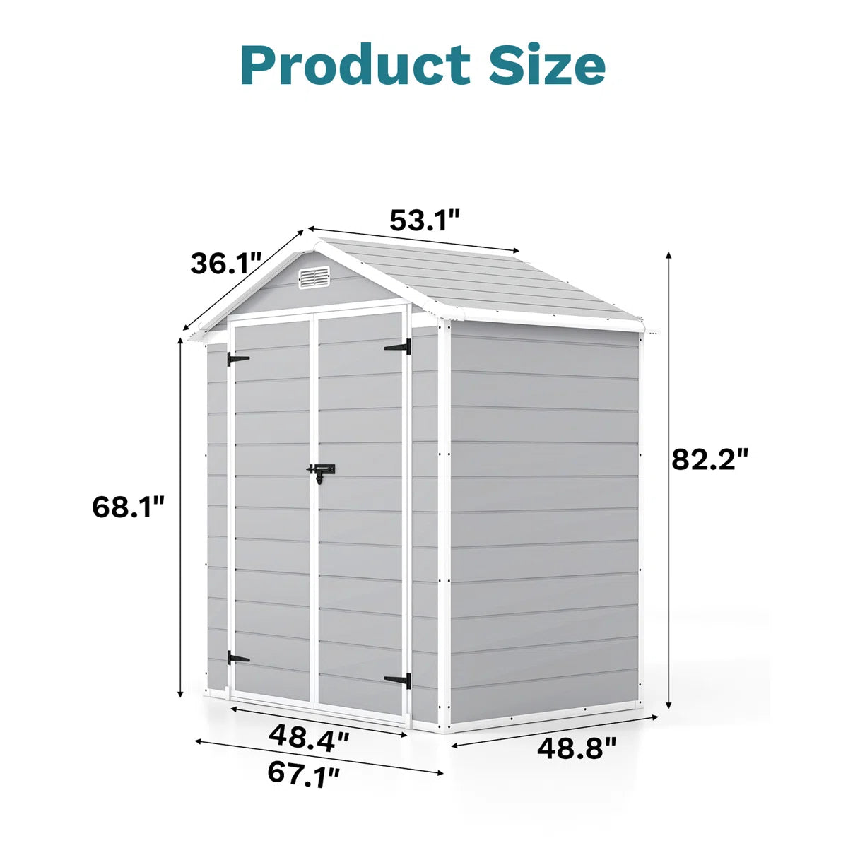6 ft. W x 4 ft. D Resin Outdoor Storage Shed