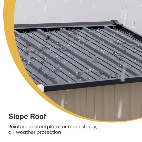 6 ft. W x 4 ft. D Metal Storage Shed