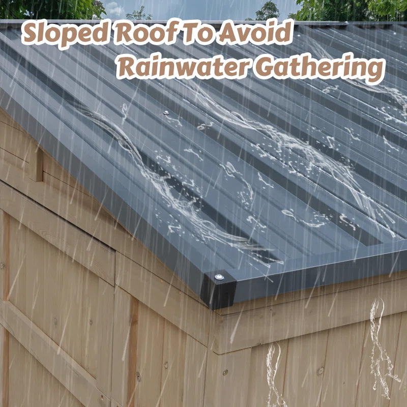 8 Ft. X 4 Ft. Wood Storage Shed