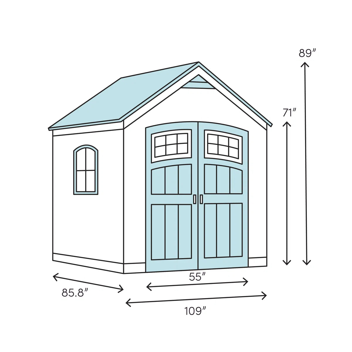 Keter Artisan 9x7 ft. Modern Durable Resin Outdoor Storage Shed With Floor and Double Doors for Garden Patio Furniture and Tools, Grey