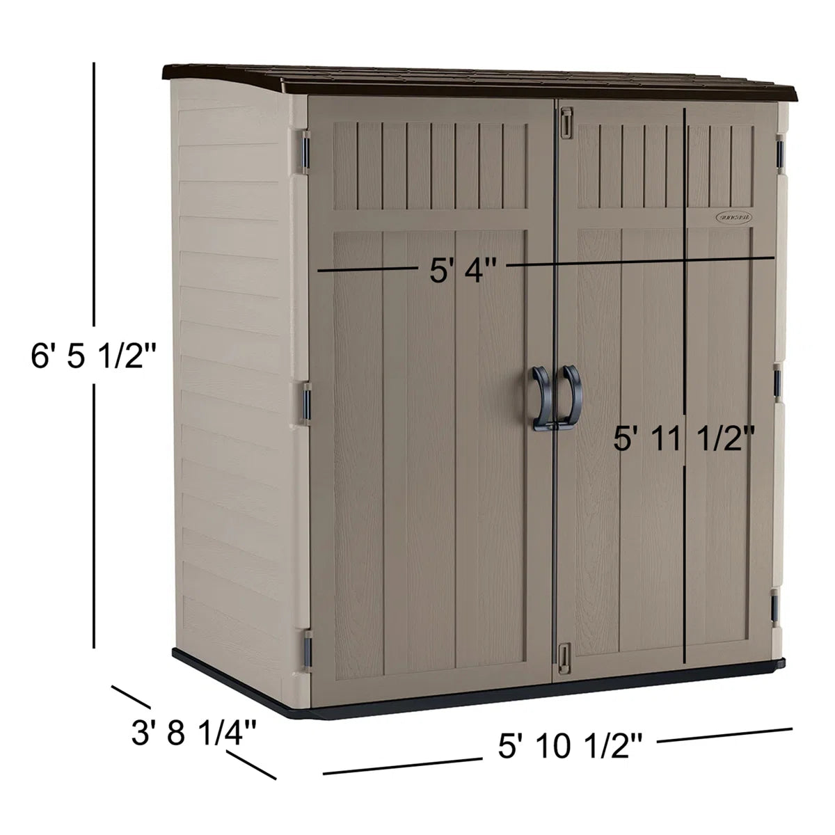 Suncast 6 ft. W x 4 ft. D Resin Vertical Tool Shed