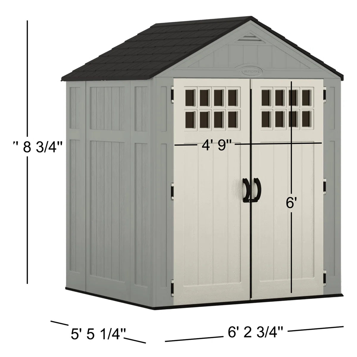Suncast 6 ft. x 5 ft. Resin Storage Shed