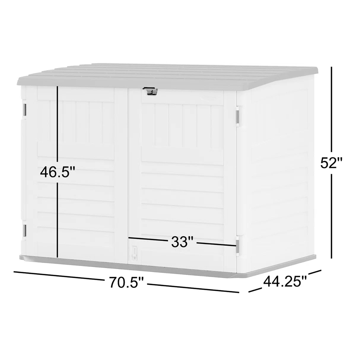 Suncast 6 ft x 4ft. D Stow-Away Horizontal Storage Shed